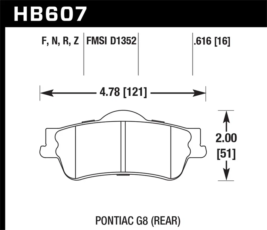 Rear HPS 5.0 Disc Brake Pad