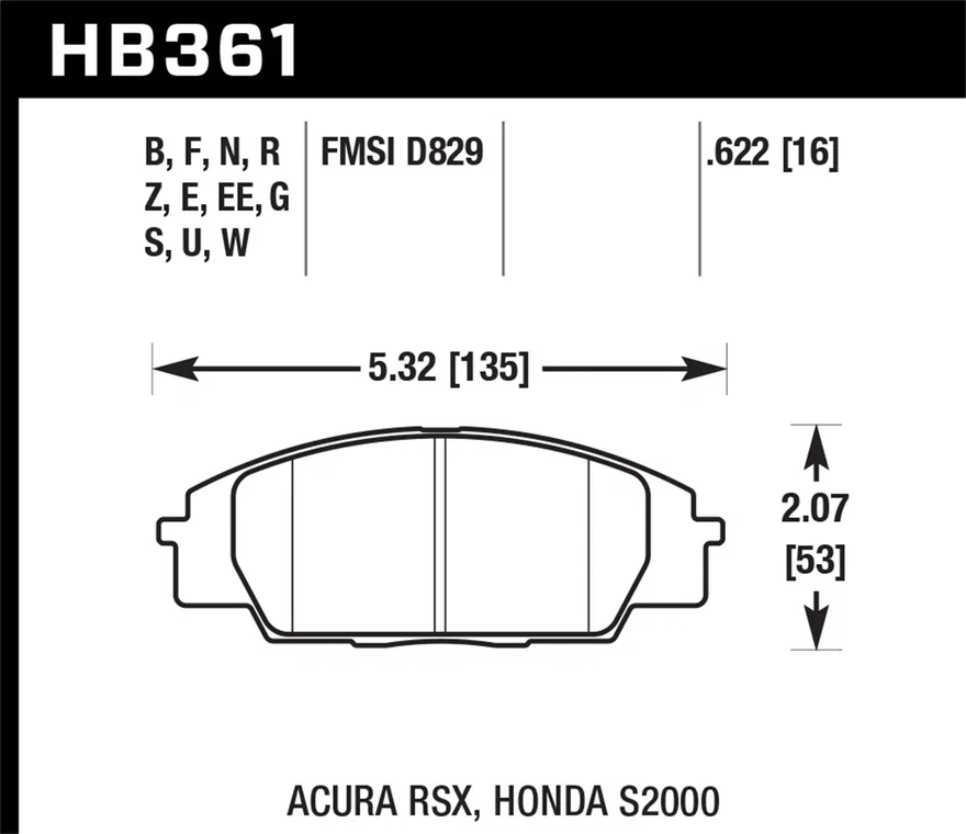 Front HPS 5.0 Disc Brake Pad