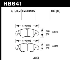 Front Performance Ceramic Disc Brake Pad for Audi image 2