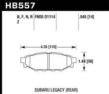 Rear Performance Ceramic Disc Brake Pad for Subaru image 2