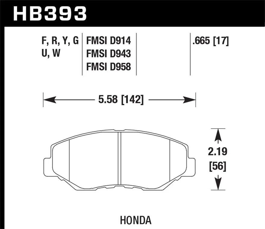 Front HPS 5.0 Disc Brake Pad