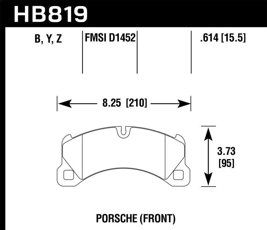 Front HPS 5.0 Disc Brake Pad for Porsche Cayenne