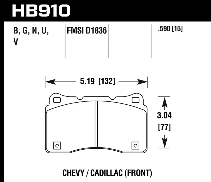 Front DTC-60 Disc Brake Pad