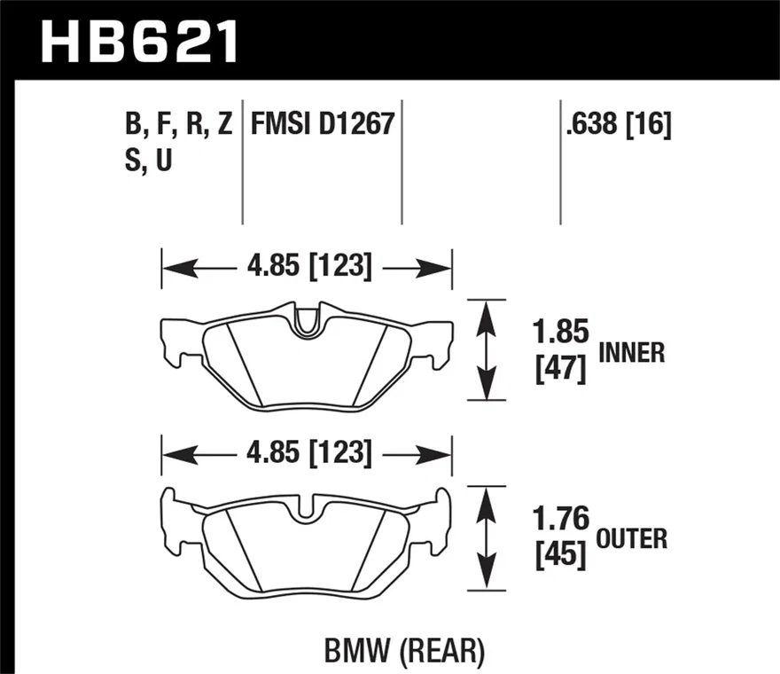 Rear DTC-70 Disc Brake Pad for BMW