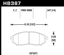 Front Performance Ceramic Disc Brake Pad image 2