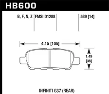 Rear Performance Ceramic Disc Brake Pad image 2