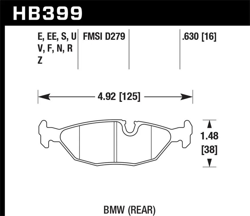 Rear DTC-60 Disc Brake Pad for BMW