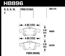 Rear Performance Ceramic Disc Brake Pad for Ford Focus image 2