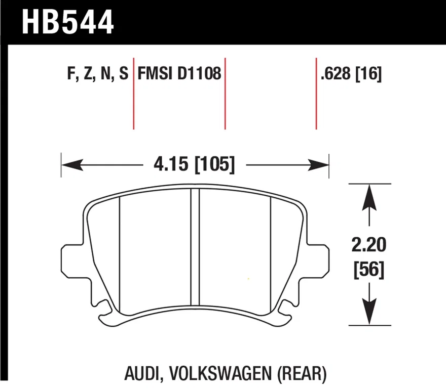 Rear HPS 5.0 Disc Brake Pad