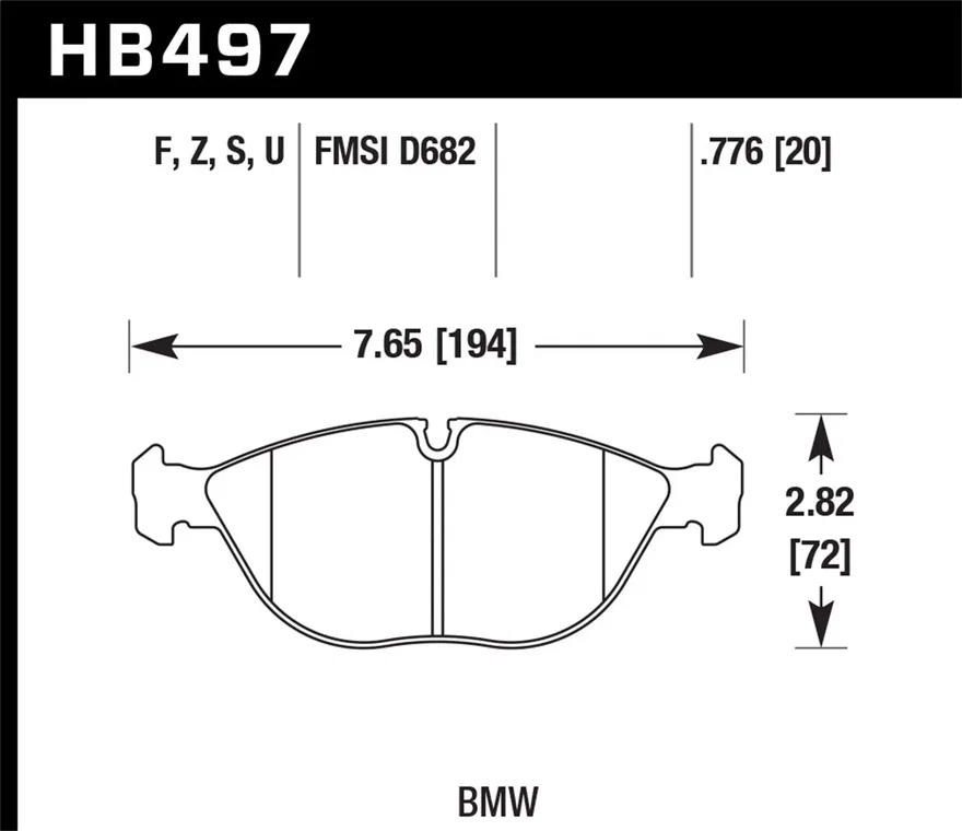 Front HPS 5.0 Disc Brake Pad