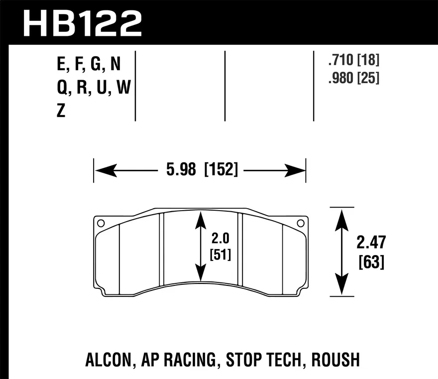 Front DTC-30 Disc Brake Pad for Ford Mustang