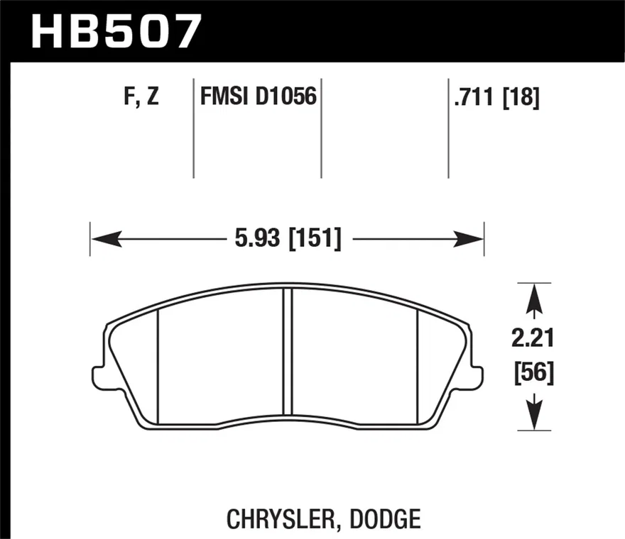 Front HPS 5.0 Disc Brake Pad