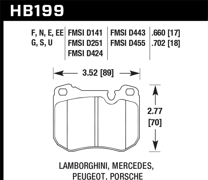 Front HPS 5.0 Disc Brake Pad