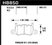 Rear Performance Ceramic Disc Brake Pad for Porsche image 2