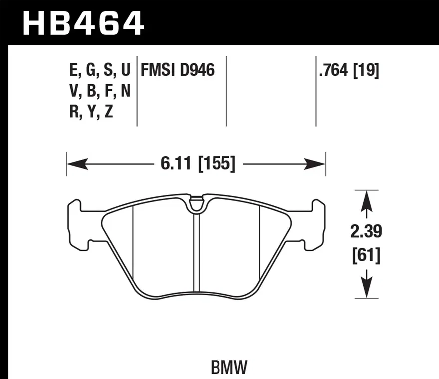 Front DTC-60 Disc Brake Pad for BMW
