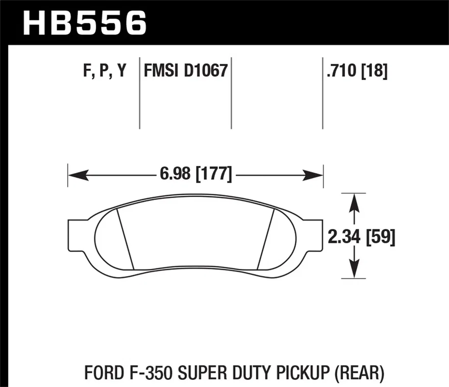 Rear SuperDuty Disc Brake Pad for Ford