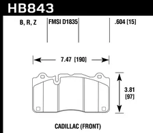 Front Performance Ceramic Disc Brake Pad for Cadillac CTS image 2