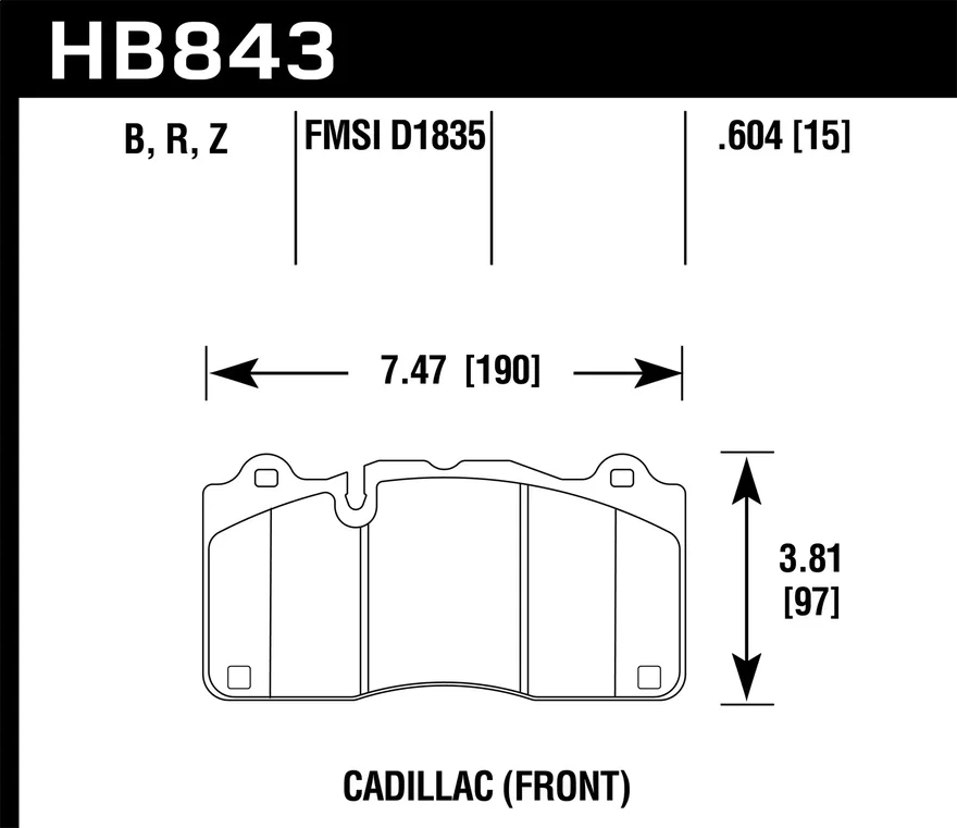 Front HPS 5.0 Disc Brake Pad for Cadillac CTS