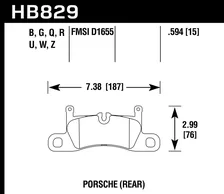 Rear Performance Ceramic Disc Brake Pad for Porsche image 2