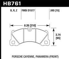 Front Performance Ceramic Disc Brake Pad for Porsche image 2