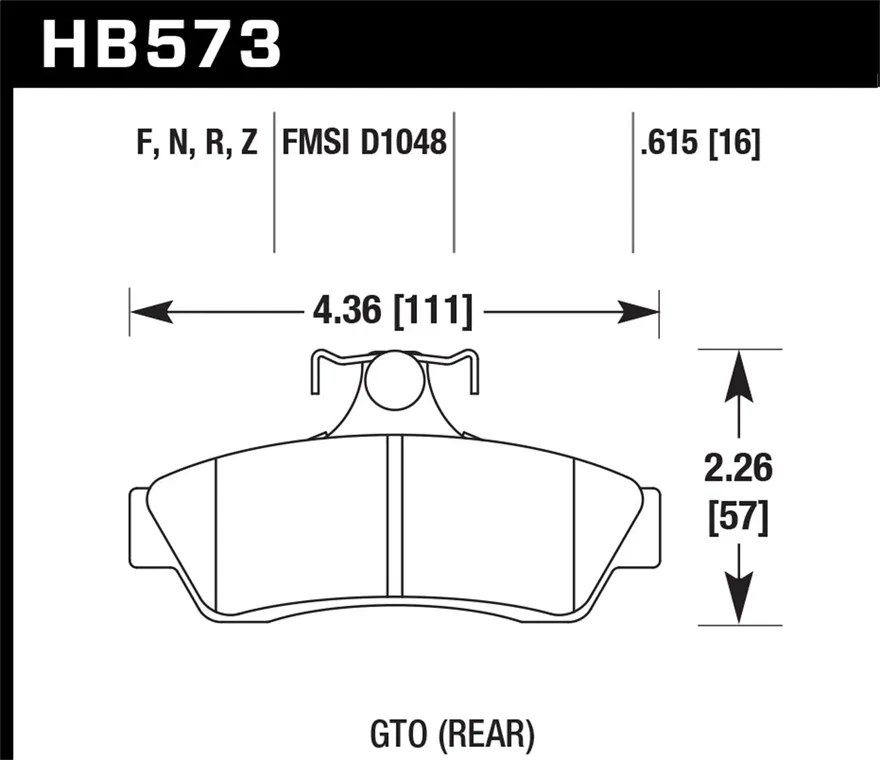 Rear HPS 5.0 Disc Brake Pad for Pontiac GTO