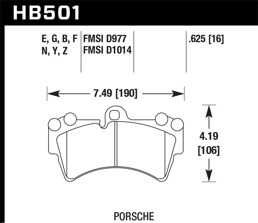 Front DTC-60 Disc Brake Pad