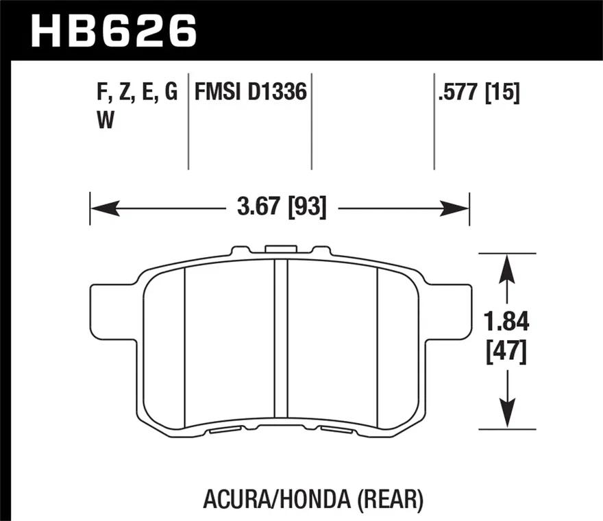 Rear HPS 5.0 Disc Brake Pad