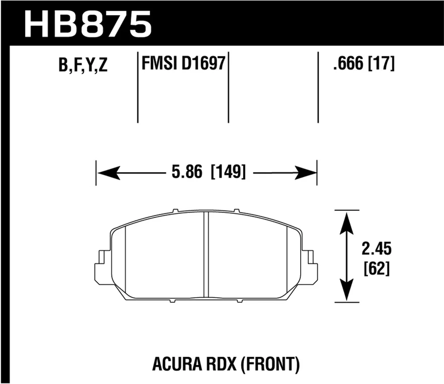Front HPS 5.0 Disc Brake Pad