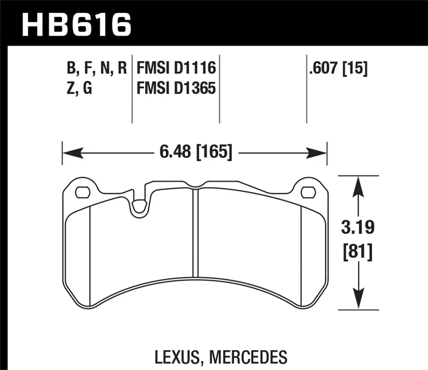 Front DTC-60 Disc Brake Pad