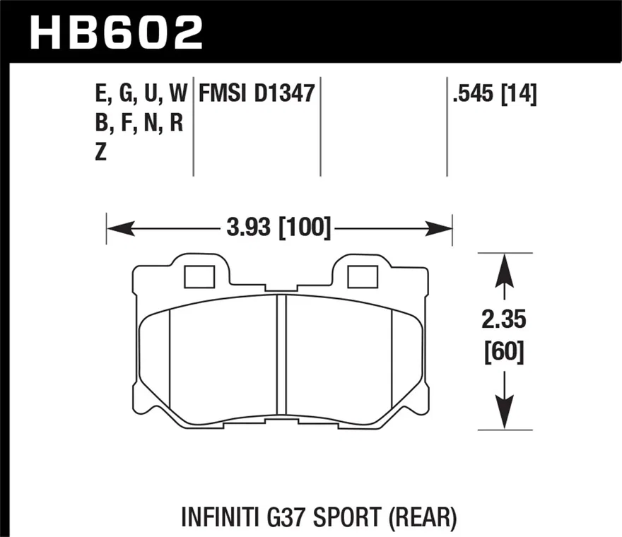 Rear DTC-30 Disc Brake Pad