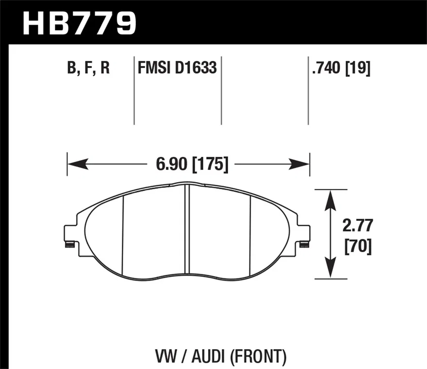 Front DTC-60 Disc Brake Pad