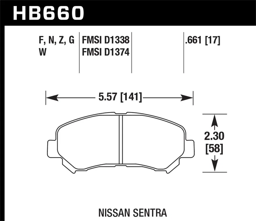 Front HPS 5.0 Disc Brake Pad