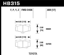 Front Performance Ceramic Disc Brake Pad for Toyota image 2