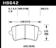 Rear HP Plus Disc Brake Pad for Audi image 2