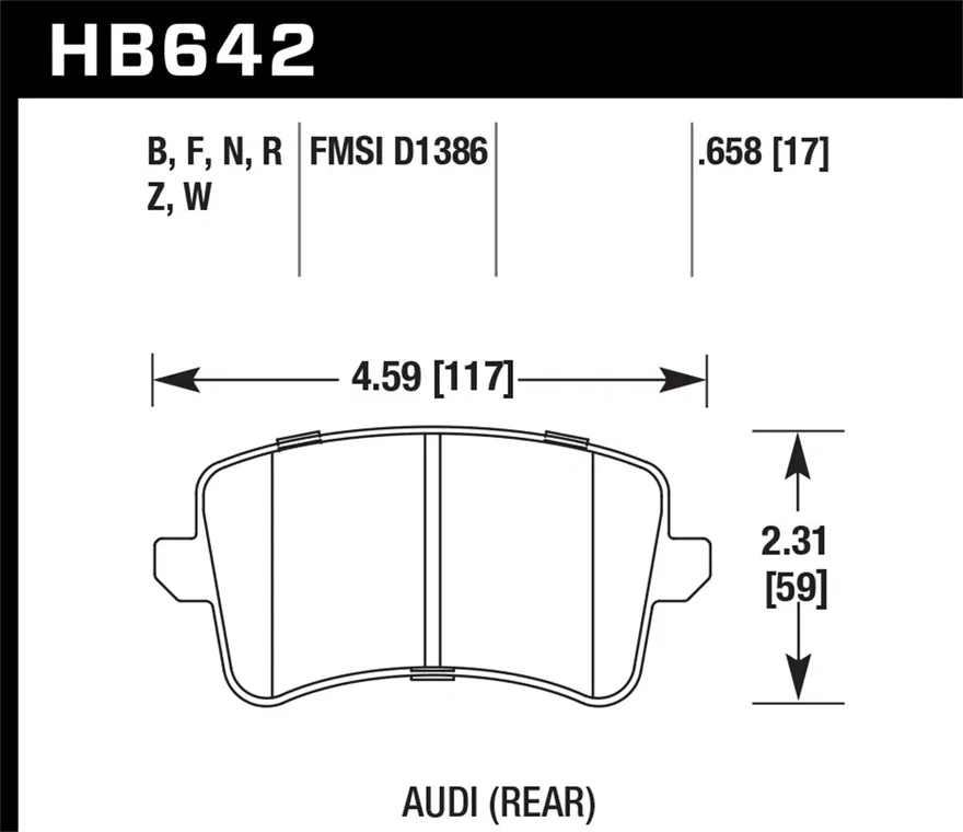 Rear HPS 5.0 Disc Brake Pad for Audi