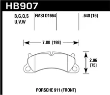 Front HP Plus Disc Brake Pad for Porsche image 2