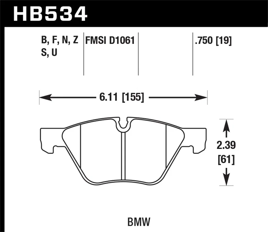 Front DTC-70 Disc Brake Pad for BMW