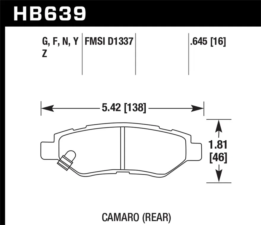 Rear HPS 5.0 Disc Brake Pad