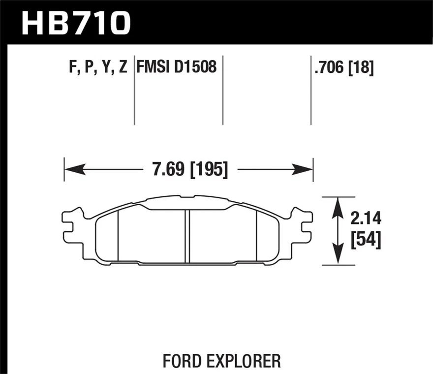 Front LTS Disc Brake Pad