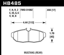Rear Performance Ceramic Disc Brake Pad for Ford Mustang image 2