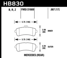 Rear Performance Ceramic Disc Brake Pad for Mercedes-Benz image 2