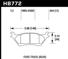 Rear Performance Ceramic Disc Brake Pad for Ford F-150 image 2
