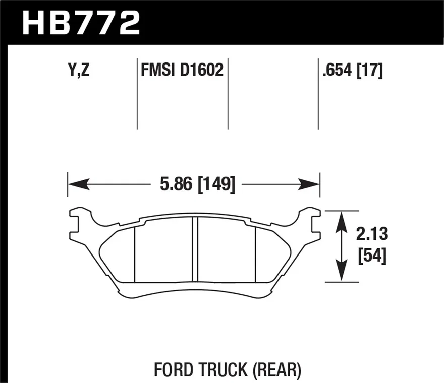 Rear LTS Disc Brake Pad for Ford F-150