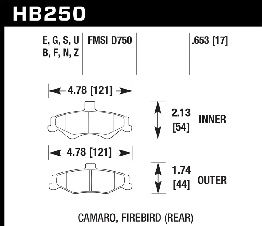 Rear HPS 5.0 Disc Brake Pad