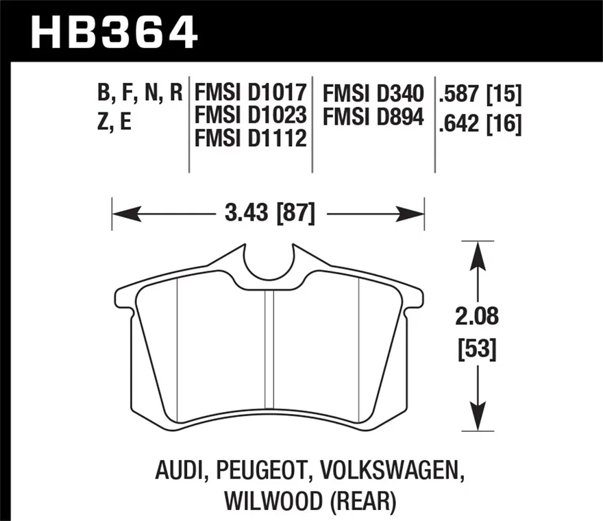 Rear HPS 5.0 Disc Brake Pad