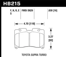 Front HT-10 Disc Brake Pad for Toyota Supra image 2