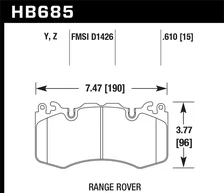 Front Performance Ceramic Disc Brake Pad for Land Rover image 2