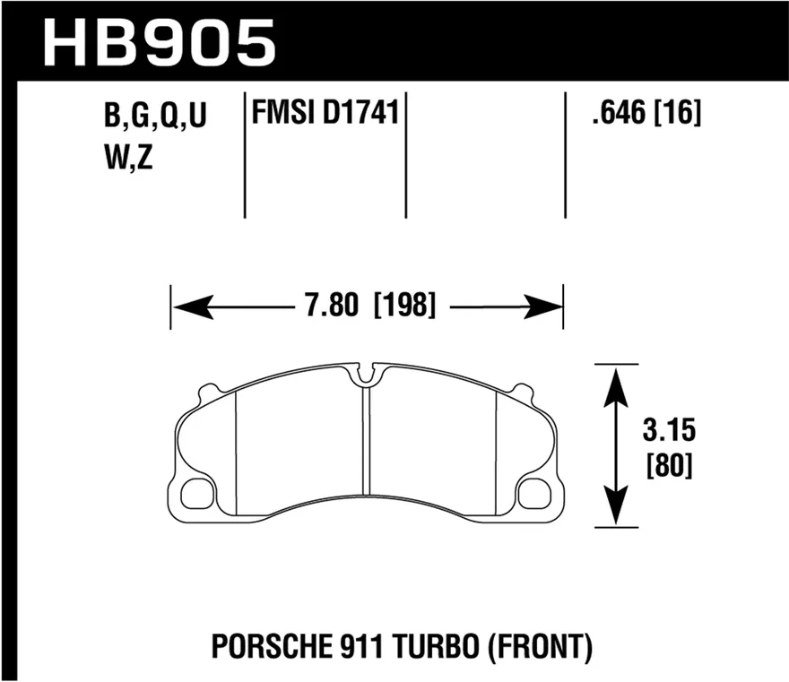 Front DTC-60 Disc Brake Pad for Porsche 911