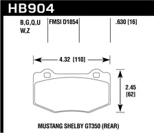 Rear Performance Ceramic Disc Brake Pad for Ford Mustang image 2