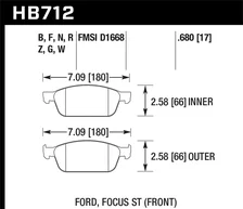 Front Performance Ceramic Disc Brake Pad for Ford Focus image 2